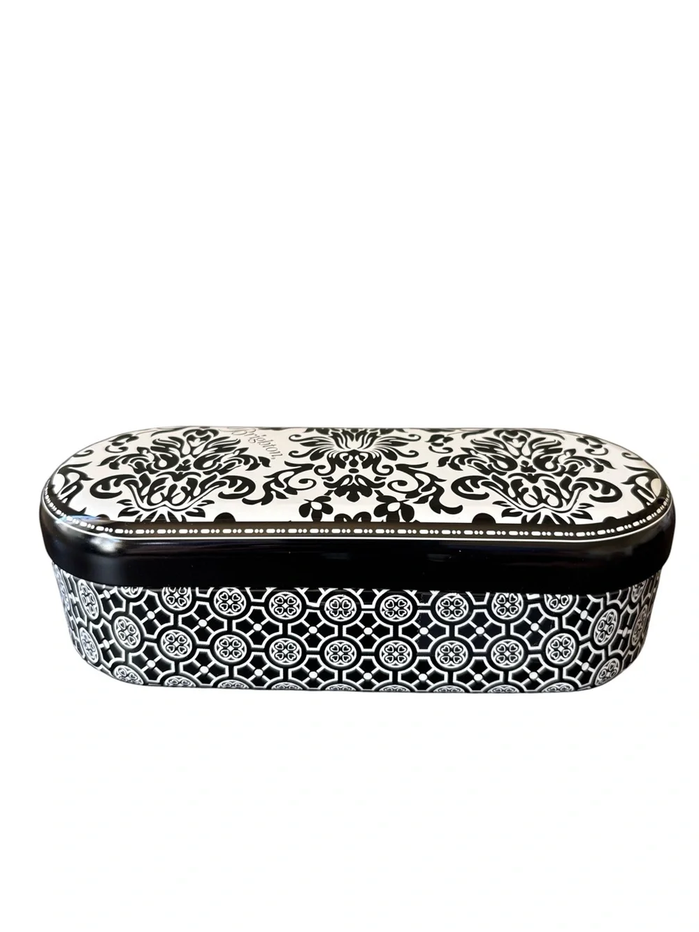Brighton Black White Damask Eyeglass Sunglass Hinged Hard Case Size OS